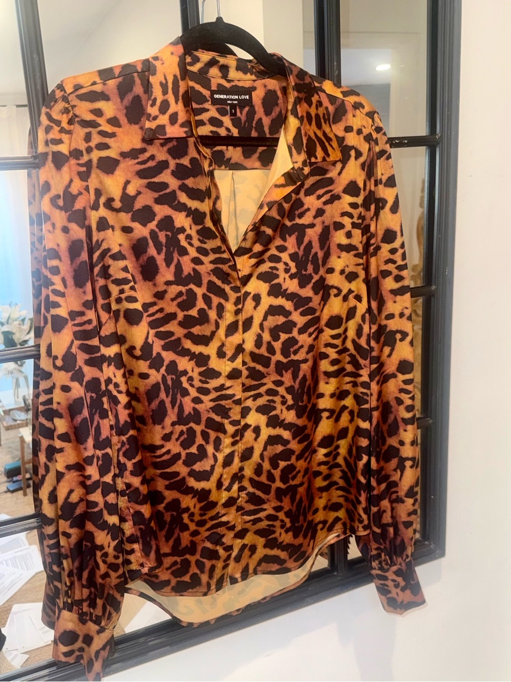 🪩 GENERATION LOVE 🪩 Leopard Print Aurelie Button-Down Shirt S